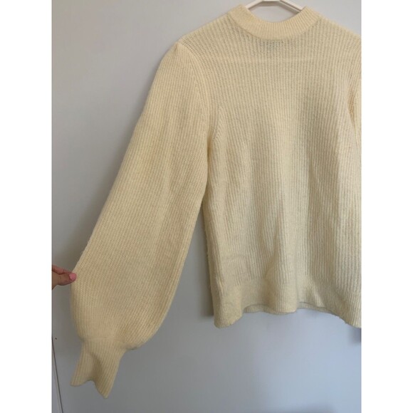 Ganni light butter yellow alpaca wool soft sweat Large - Picture 4 of 8